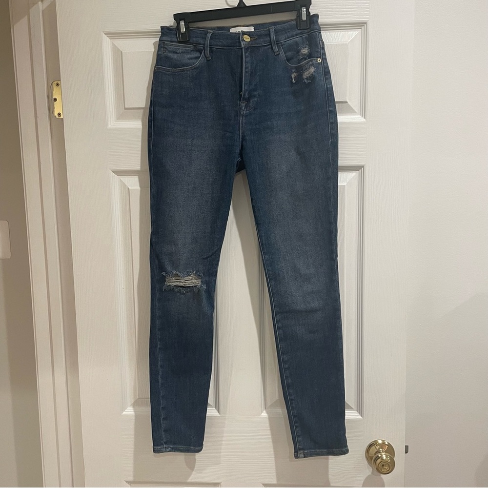 Frame Jeans Le High Skinny Distressed - size 29